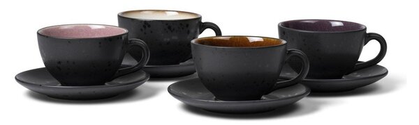 Czarne filiżanki zestaw 4 szt. ceramiczne 240 ml Gastro Black/Mix – Bitz