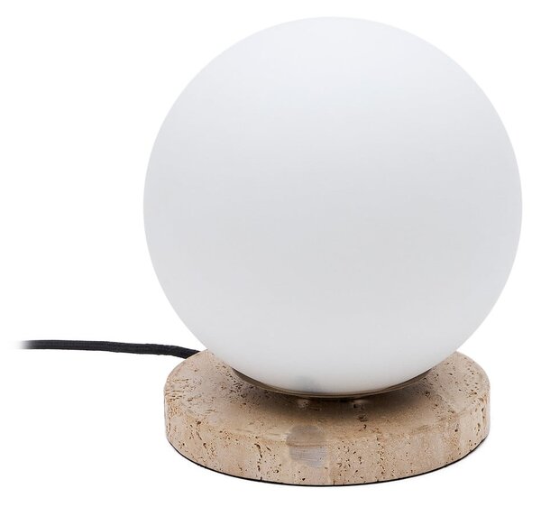 Biała lampa stołowa ze szklanym kloszem (wys. 22 cm) Malachi – Kave Home