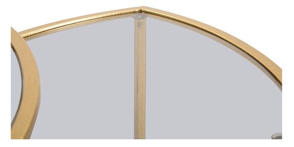 Okrągłe stoliki w kolorze złota ze szklanym blatem zestaw 3 szt. ø 60 cm Triangle – Mauro Ferretti