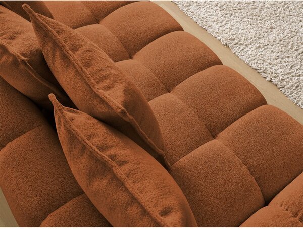 Sofa z tkaniny szenilowej w kolorze terakoty 278 cm Everest – Bobochic Paris