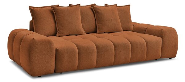 Sofa z tkaniny szenilowej w kolorze terakoty 278 cm Everest – Bobochic Paris