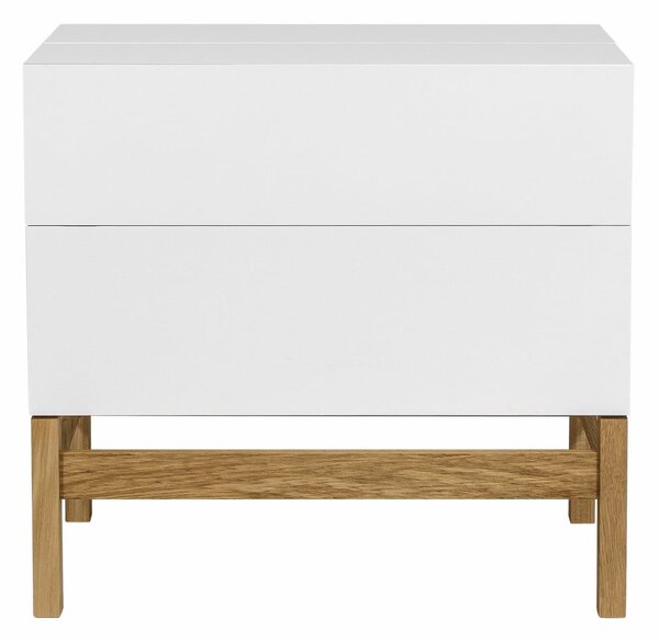 Biały barek na naturalnymi elementami 75x70 xm Woodman Grande