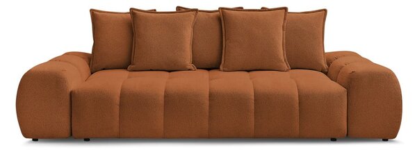 Sofa z tkaniny szenilowej w kolorze terakoty 278 cm Everest – Bobochic Paris
