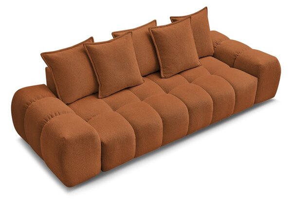 Sofa z tkaniny szenilowej w kolorze terakoty 278 cm Everest – Bobochic Paris