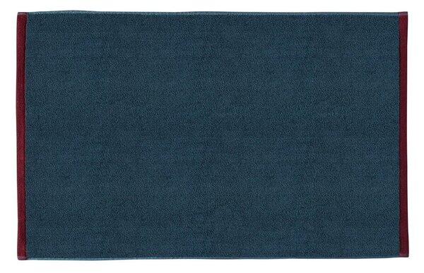 Ciemnoniebiesko-szary dywanik łazienkowy z bio bawełny 50x80 cm Soft – Mette Ditmer Denmark