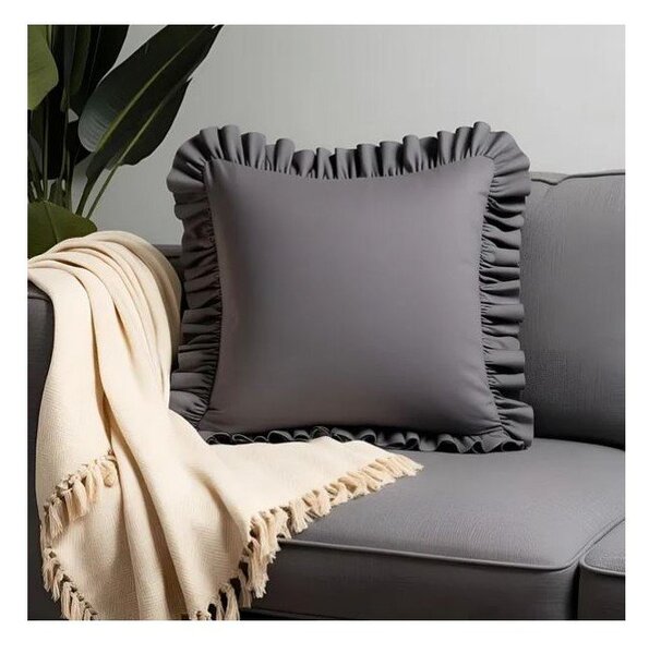 Poszewka na poduszkę z mieszanki bawełny 40x40 cm Ruffled – Mila Home