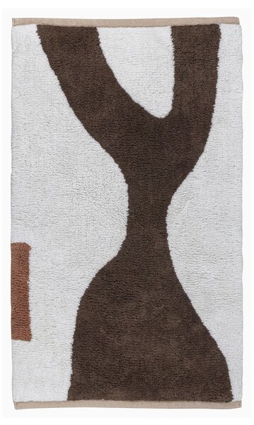 Biało-brązowy bawełniany dywan odpowiedni do prania 50x80 cm Figura – Mette Ditmer Denmark