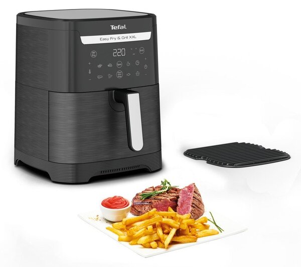 Czarna frytkownica beztłuszczowa Easy Fry & Grill XXL EY801815 – Tefal