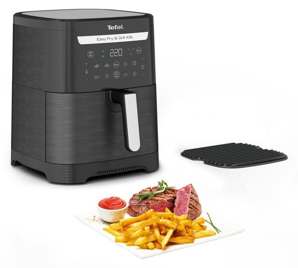 Czarna frytkownica beztłuszczowa Easy Fry & Grill XXL EY801815 – Tefal