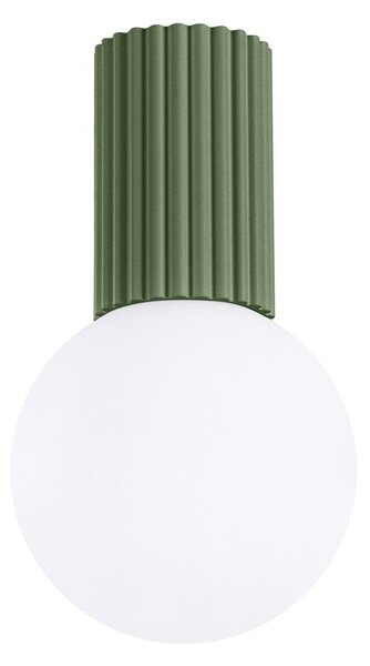 Zielona lampa sufitowa ze szklanym kloszem ø 12 cm Orbital – Sollux