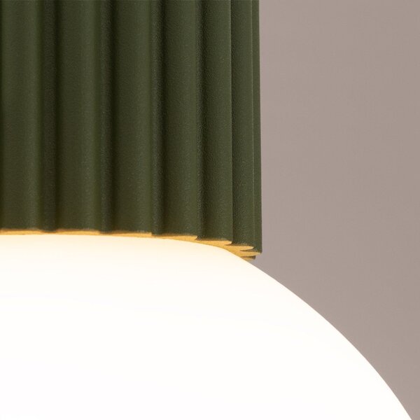 Zielona lampa sufitowa ze szklanym kloszem ø 12 cm Orbital – Sollux