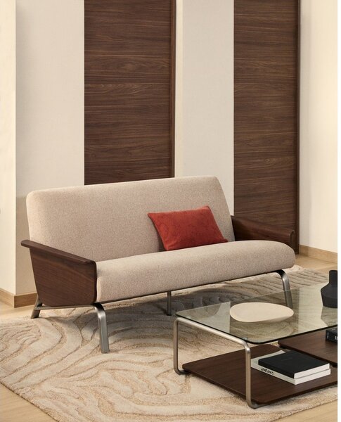 Jasnobrązowa sofa z tkaniny szenilowej 165 cm Amsen – Kave Home