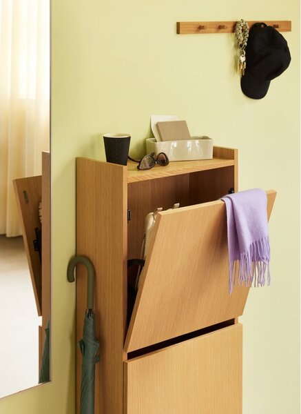 Wieszak ścienny w dekorze dębu w naturalnym kolorze 60 cm Cosplay – Hübsch