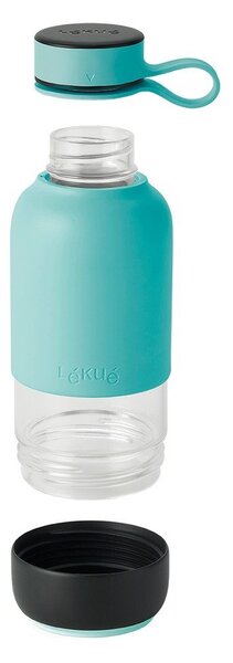 Turkusowa podróżna szklana butelka 500 ml To Go – Lékué