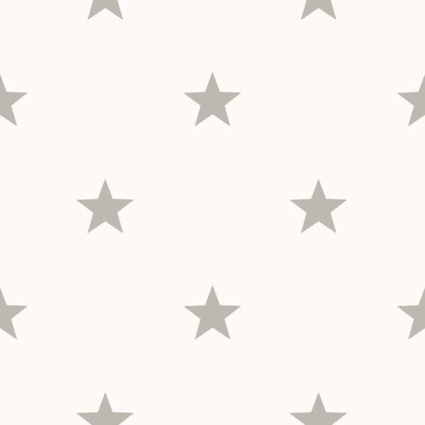 Noordwand Tapeta Friends & Coffee Little Stars, jasnoszaro-biała