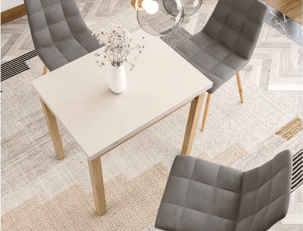 Rozkładany stół jadalny FLIP 80(160)X80 cm, kaszmir/dąb Cremona Torro