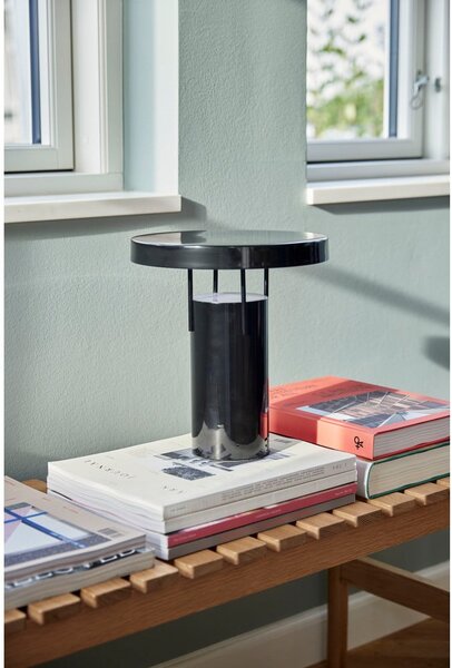 Czarna lampa stołowa LED ze ściemniaczem i metalowym kloszem (wysokość 28 cm) BringMe – Hübsch