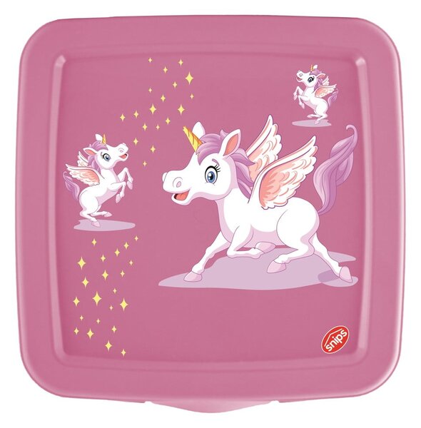 Różowy pojemnik śniadaniowy dla dzieci Unicorn – Snips