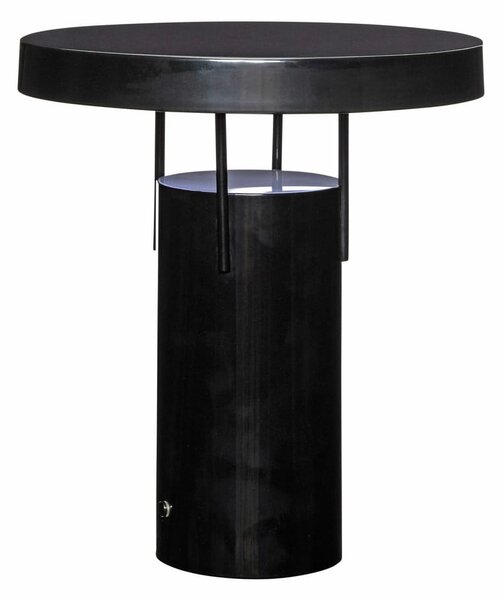 Czarna lampa stołowa LED ze ściemniaczem i metalowym kloszem (wysokość 28 cm) BringMe – Hübsch