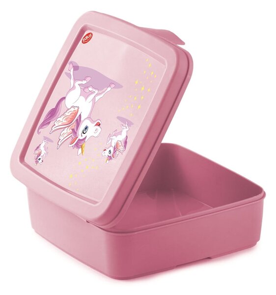 Różowy pojemnik śniadaniowy dla dzieci Unicorn – Snips