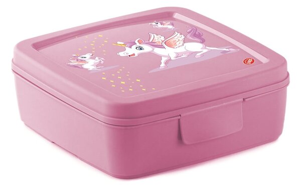 Różowy pojemnik śniadaniowy dla dzieci Unicorn – Snips