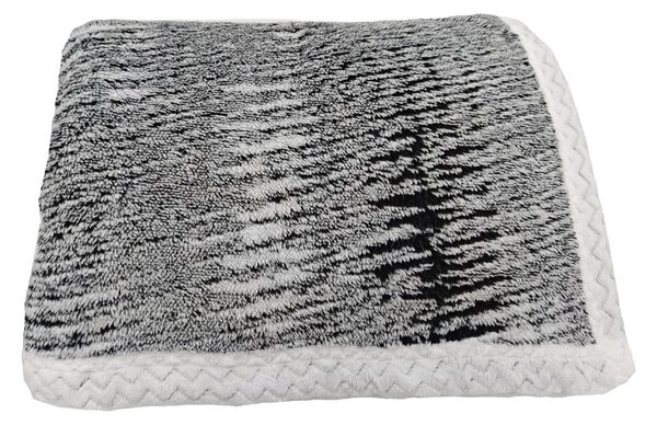 Czarny koc z materiału sherpa 150x200 cm Marble – My House