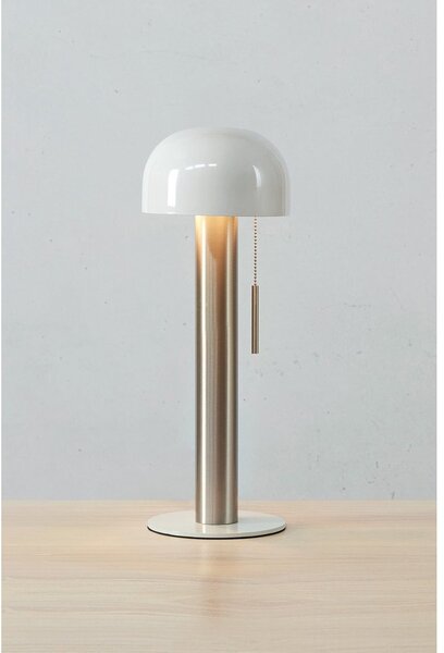 Lampa stołowa w kolorze srebra i bieli (wysokość 46 cm) Costa – Markslöjd