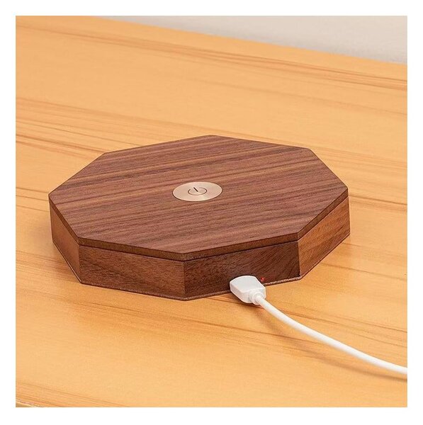 Dekoracja świetlna na USB w ciemnym naturalnym kolorze ø 12 cm Twist Hexagon – Gingko