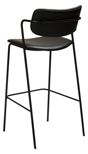 Czarny hoker z imitacji skóry DAN-FORM Denmark Zed, wys. 107 cm