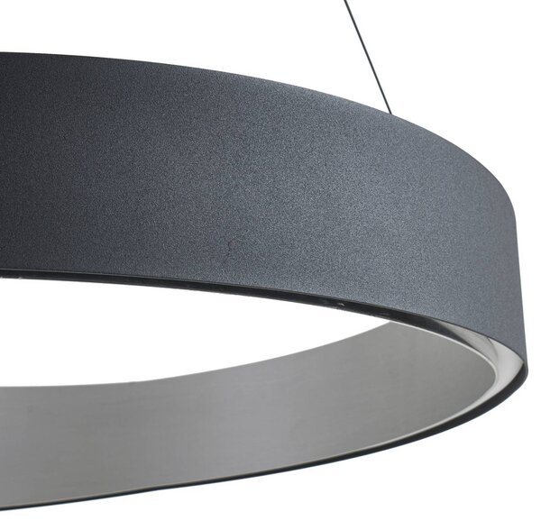 Lampa wisząca Daelor Lucande, możliwość ściemniania, czarny, salon / jadalnia, metal, design