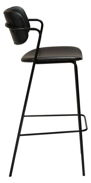 Czarny hoker z imitacji skóry DAN-FORM Denmark Zed, wys. 107 cm