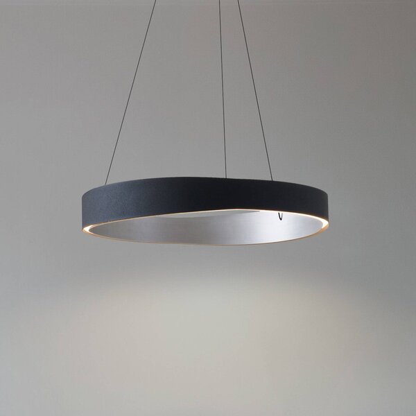 Lampa wisząca Daelor Lucande, możliwość ściemniania, czarny, salon / jadalnia, metal, design