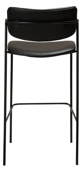 Czarny hoker z imitacji skóry DAN-FORM Denmark Zed, wys. 107 cm
