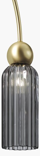Maytoni Lampa wisząca szklana Antic, możliwość ściemniania, mosiężny / złoty, salon / jadalnia, metal