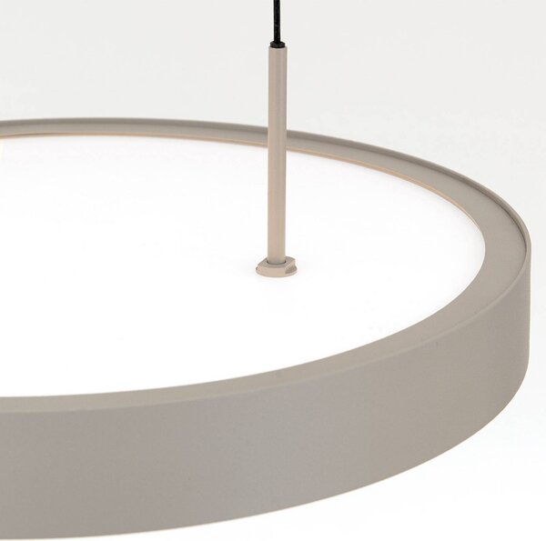 ORION Lampa wisząca Teide, możliwość ściemniania, kremowy / amber, salon / jadalnia, aluminium, nowoczesny