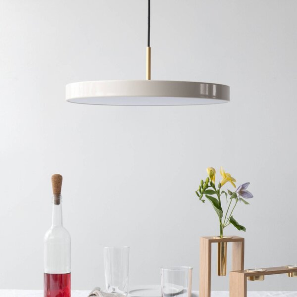UMAGE Lampa wisząca Asteria, możliwość ściemniania, kremowy / amber, salon / jadalnia, aluminium, design