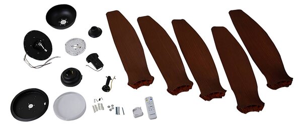 Wentylator sufitowy LED Lucande Omendo, czarny, DC, cichy, CCT Omendo Lucande, możliwość ściemniania, czarny, salon / jadalnia, metal, nowoczesny
