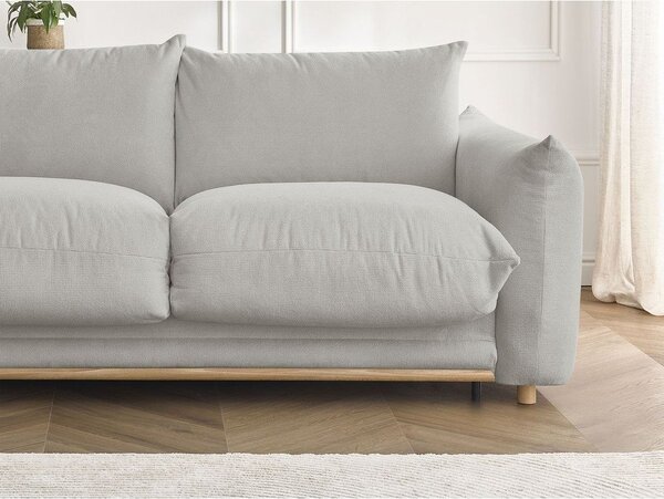 Jasnoszara rozkładana sofa 234 cm Ernest – Bobochic Paris