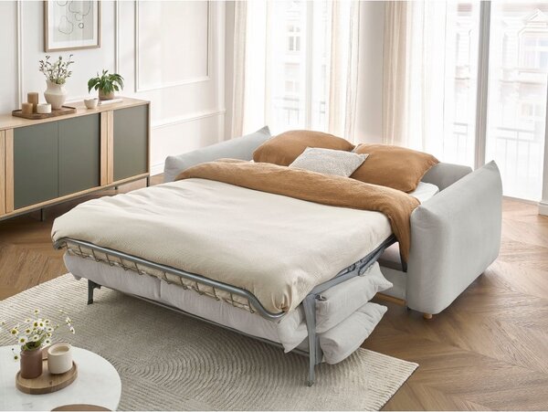 Jasnoszara rozkładana sofa 234 cm Ernest – Bobochic Paris