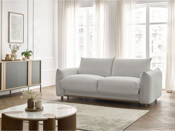 Jasnoszara rozkładana sofa 234 cm Ernest – Bobochic Paris