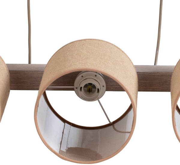 Lampa wisząca Forest Duolla, możliwość ściemniania, brązowy / rdzawy, salon / jadalnia, drewno
