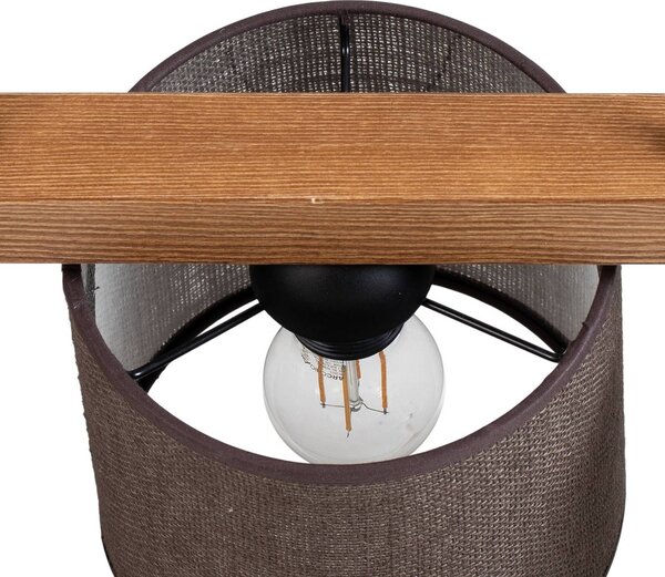 Lampa wisząca Forest Duolla, możliwość ściemniania, brązowy / rdzawy, salon / jadalnia, drewno