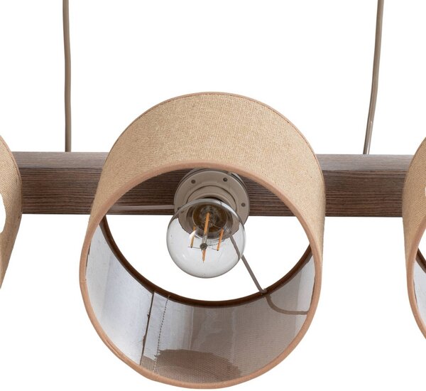 Lampa wisząca Forest Duolla, możliwość ściemniania, brązowy / rdzawy, salon / jadalnia, drewno