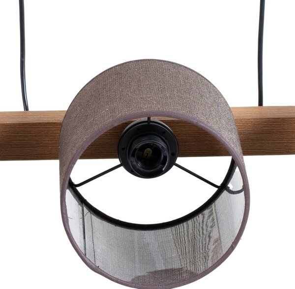 Lampa wisząca Forest Duolla, możliwość ściemniania, brązowy / rdzawy, salon / jadalnia, drewno