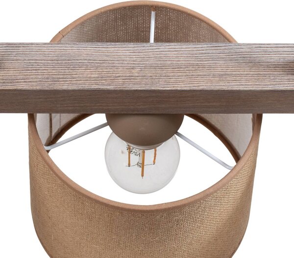 Lampa wisząca Forest Duolla, możliwość ściemniania, brązowy / rdzawy, salon / jadalnia, drewno
