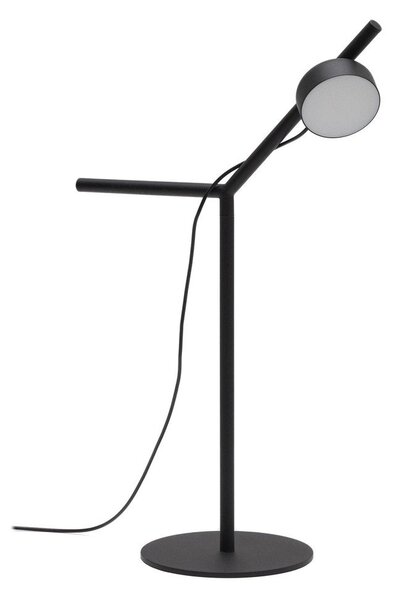 Czarna metalowa lampa stołowa LED ze ściemniaczem (wysokość 61,5 cm) Orey – Kave Home
