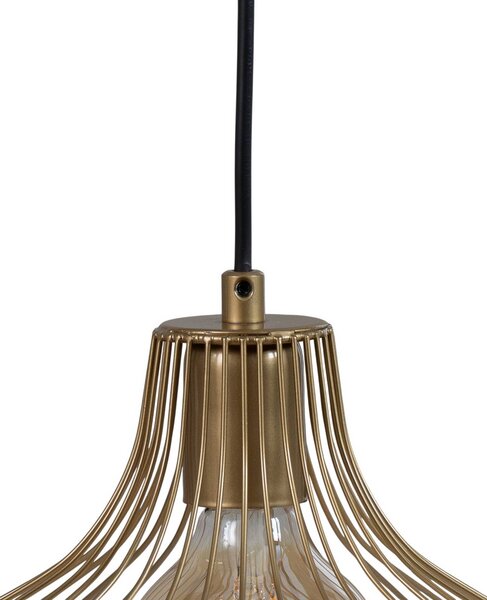 Lampa wisząca Depay Opviq, możliwość ściemniania, mosiężny / złoty, salon / jadalnia, metal