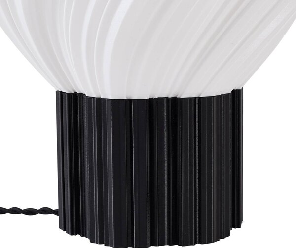 Lampa stołowa Lindby Nuvia, wysokość 39,1 cm, biała, druk 3D Nuvia, biały / opal, salon / jadalnia, nowoczesny