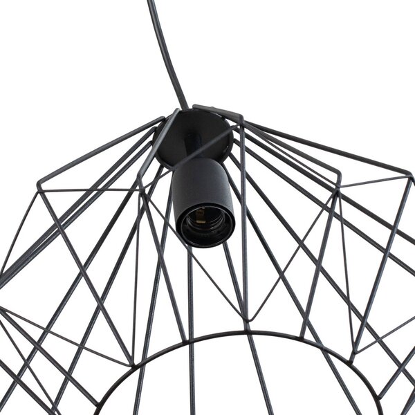 Lampa wisząca Diamond Opviq, możliwość ściemniania, czarny, salon / jadalnia, metal, nowoczesny