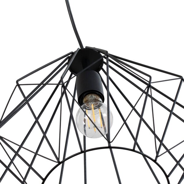 Lampa wisząca Diamond Opviq, możliwość ściemniania, czarny, salon / jadalnia, metal, nowoczesny